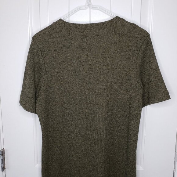Madewell Pocket Tee Midi Dress Womens Small Green Ribbed Short Sleeve Casual - Picture 7 of 15